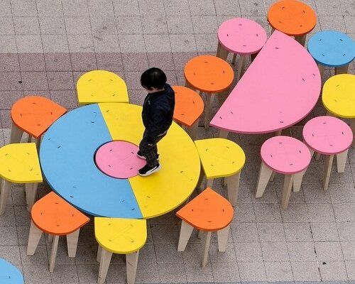 päivi raivio’s basic forms turns the barbican into a movable urban playground